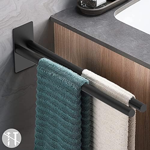 Black Towel Rail, Self Adhesive Towel Rail, Wall Mounted, Hand Towel ...