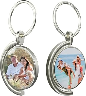 Charmify Personalised Photo Keyring – Custom Double-Sided Keychain with Text or Photo – Meaningful Gift for Loved Ones