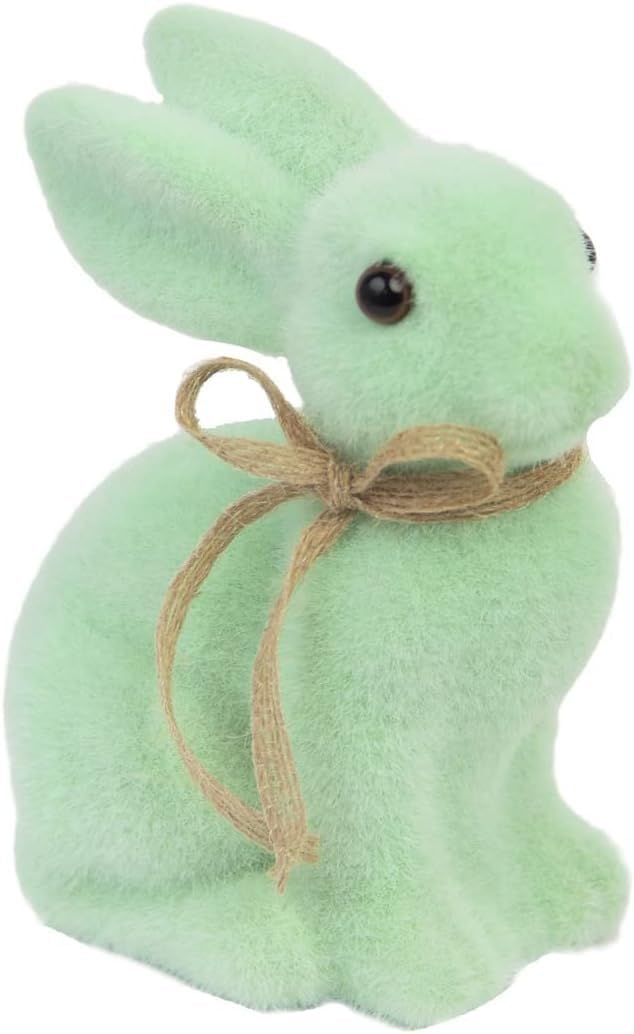 Talking Tables Sage Green Grass Easter Bunny Table Decorations Centrepiece Rabbit Figure-for Kids Birthday, Mad Hatter Tea Party, Alice in Wonderland Theme, 15cm, SAGEBUNNY
