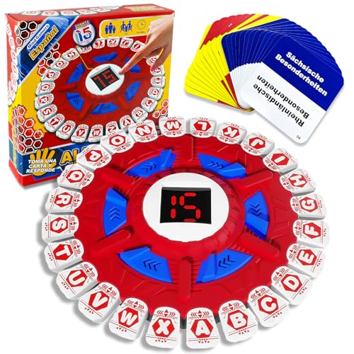rytopt Deutsch - Rasende Wörter Spiel Wortspiel 24 Tasten Buchstaben Drücken Familienspiel Partyspiele mit Deutscher Brettspiele Partyspiele für Erwachsene