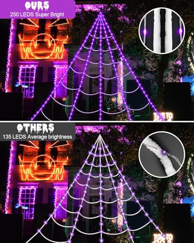 Amazon – 16.4-Ft Lighted Halloween Spider Web w/ 48-Inch Spider - image 3