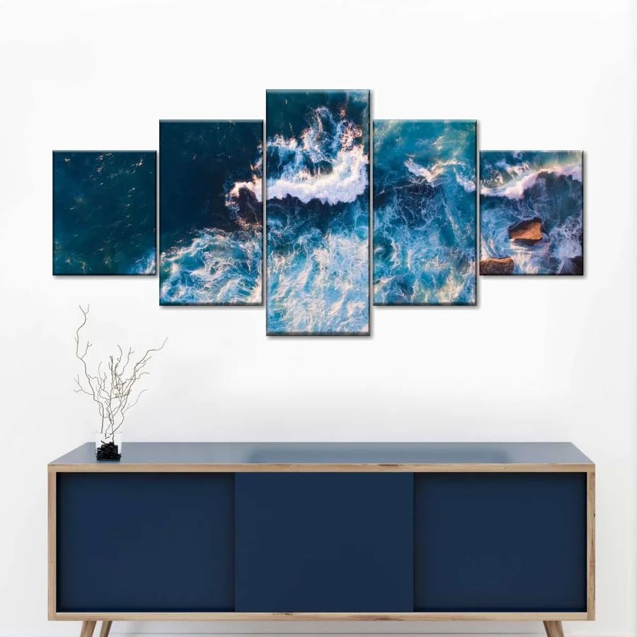 Cadeau creatif original tableau decoration oceanique grand format encadre