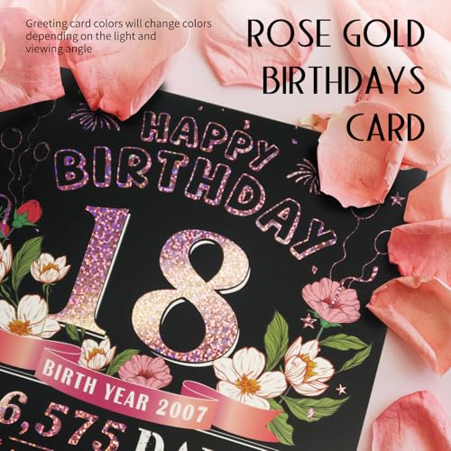 18th Birthday Gifts for Girls - Upgraded 3D Pop Up 18th Birthday Card & S925 Sliver Pink Pearl Necklace, Funny 18 Year Old Birthday Gift Ideas for Niece Daughter Granddaughter, Back in 2007 Gifts2