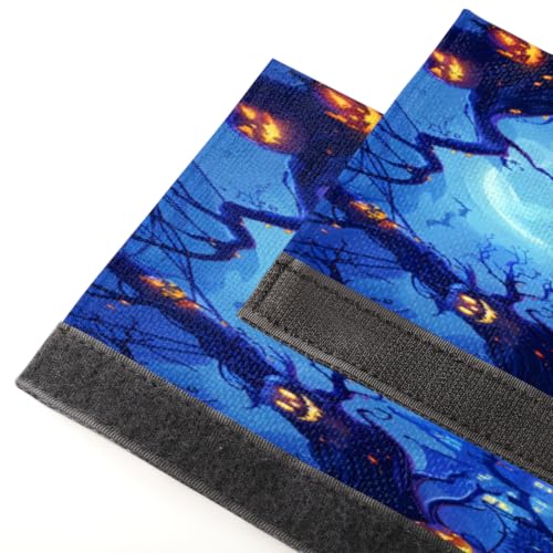 Image of HalloweenRefrigerator Door Handle Covers Set of 2 Fridge Door Handle Decor | Spooky Decor Washable Dishwasher Mocrowave Oven Protector Handle Cover Keep Your Kitchen Appliance Clean
