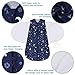 BSTOPPT Newborn Sleep Sack Baby Swaddle,3-6 Months,3-Way Adjustable Wearable Blanket,100% Rayon Cotton Swaddling sleeping bag，TOG 0.5（Clouds&Starry Sky）