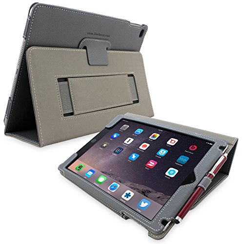 Snugg Leather Flip Stand Case for Apple iPad 3 and 4 - Grey