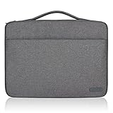 Arvok 13 13.3 14 Inch Water-resistant Canvas Fabric Laptop Sleeve With Handle & Zipper Pocket/Notebook Computer Case/Ultrabook Tablet Briefcase Carrying Bag For Acer/Asus/Dell/Lenovo/HP/Samsung (Gray)