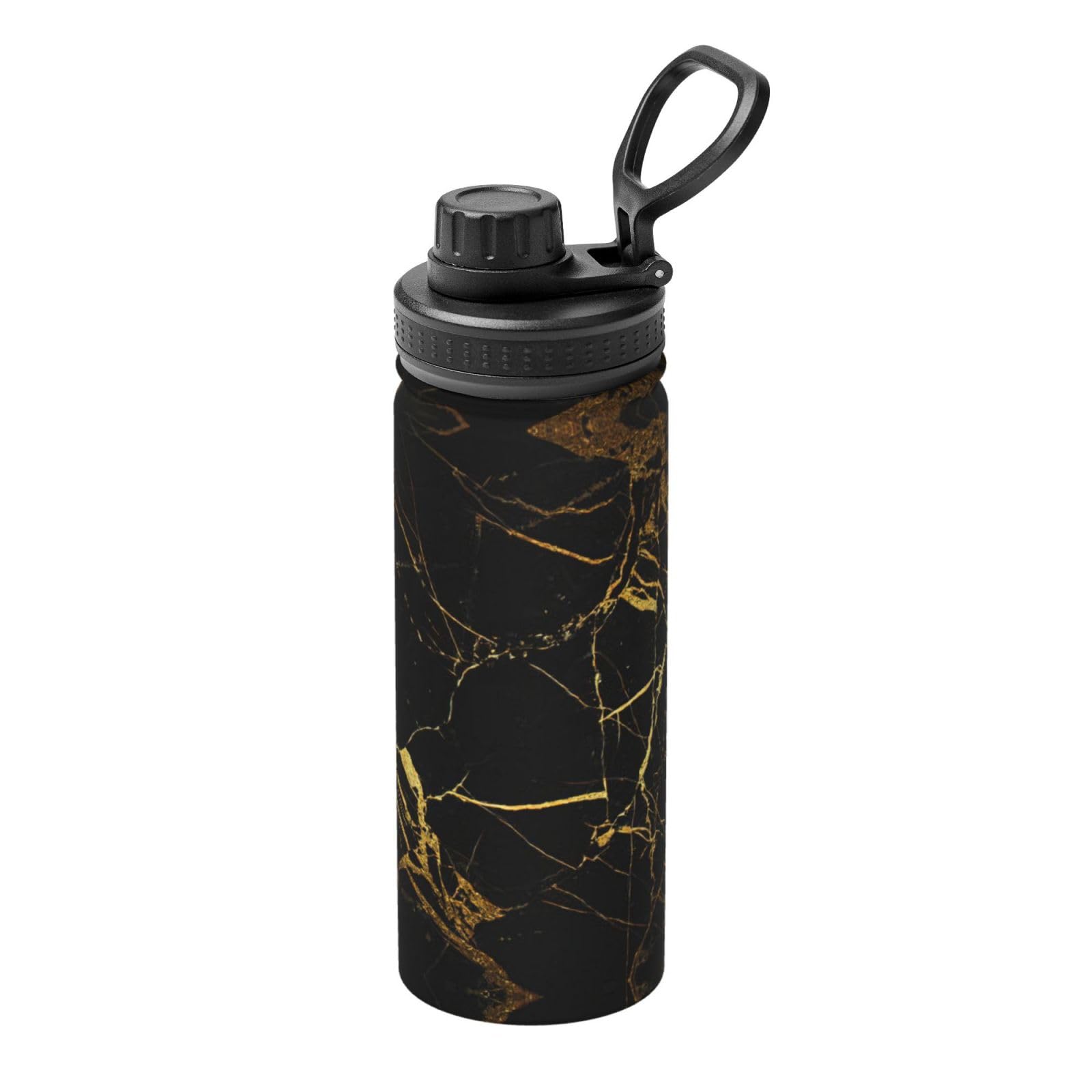 Kfjghhl Insulated Stainless Black And Gold Background Steel Water Bottle For Sport Gym Travel Leak Camping Hiking Hydration