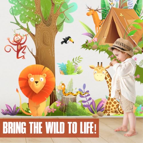 Vinilos Decorativos Safari Animales Selva 70x24 in miniatura 4