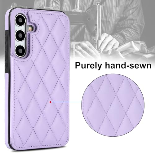 Asuwish Phone Case for Samsung Galaxy S24 Plus S24+ 5G Wallet Cover with Tempered Glass Screen Protector and Leather RFID Card Holder Stand Cell Accessories S24plus 24S + S 24 24+ Women Men Purple - image 5