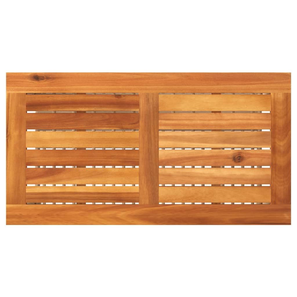vidaXL Table de Jardin Beige 70x38x42 cm résine tressée et Bois Acacia