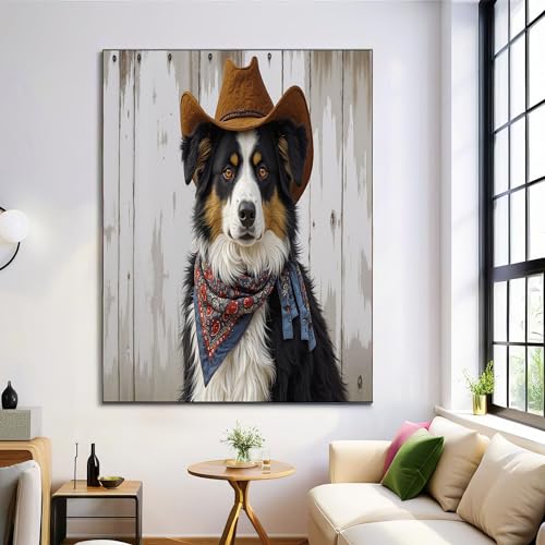 Cuadros de perro pastor impresos en lienzo de alta definición para pared de salón