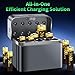 YUEBVIWIE10-Slot Hybrid Charger Set: 6 Pack 3600mWh AA & 4 Pack 750mWh AAA Batteries, 1.5V Constant Lithium Rechargeable for Blink Camera, VR Headset & Xbox Controllers, 2000+ Cycles