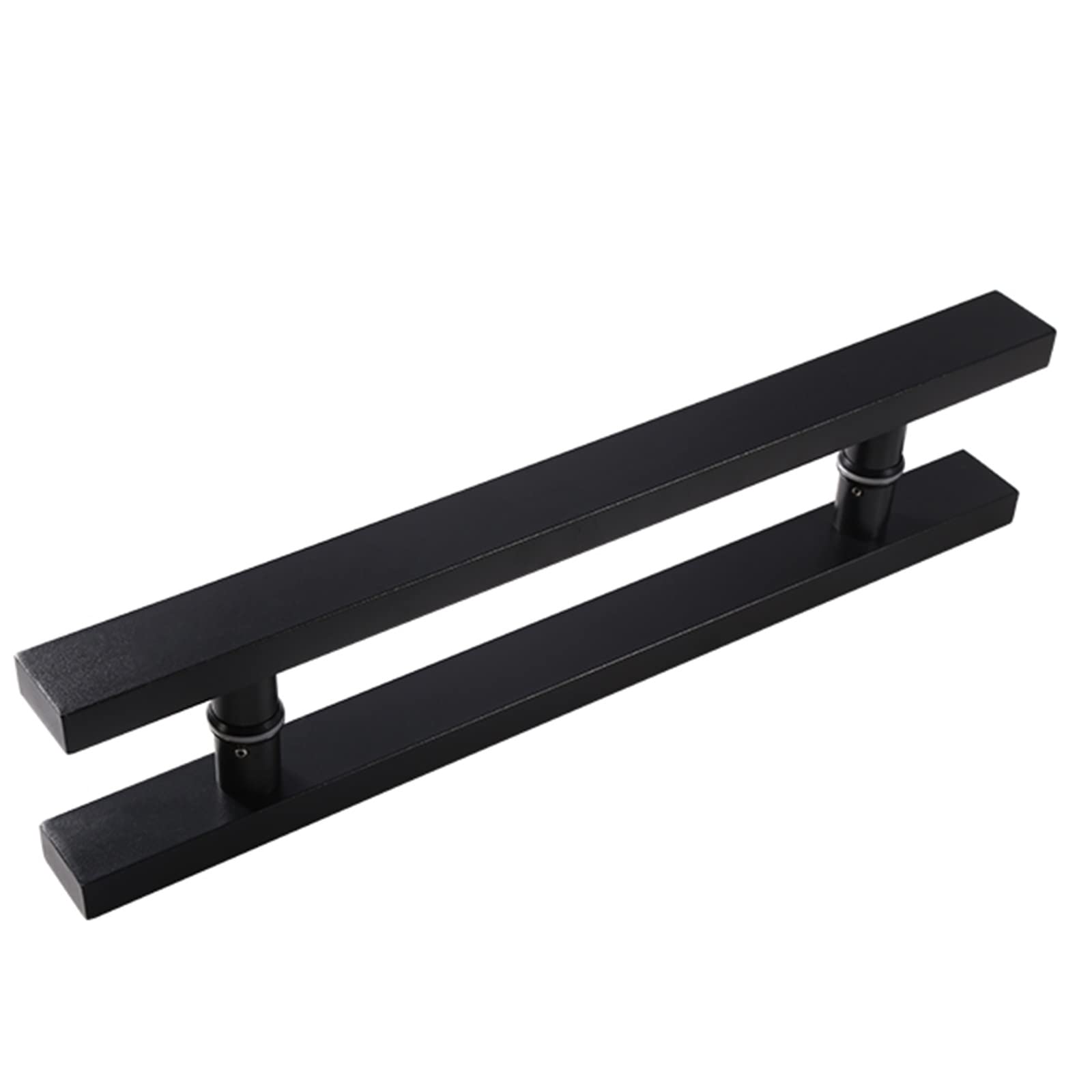 Poignée de porte coulissante carrée acier 120 cm pour porte bois et verre