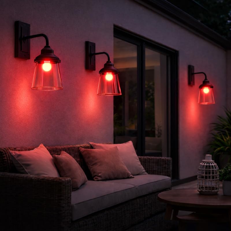 Image of Hi-Fi 0.5W LED Bulb (Red) B22 Base | Energy Efficient Zero Watt Light | Decorative Night Lamp for Home, pooja room light & Bedroom Zero Blub (Pack of 8)