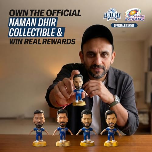 Image of Action Figure, IPL Edition 360 Rotatable Head, Cricket Player for Fans & Collectors (3 Inch Naman Dhir)