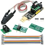 Zeroupshop CH341B Programmierer-Kit mit SOIC8-Clip für EEPROM 24/25 SOP8 SOP16 Chips Backup und Programmierung mit Dual-Spannungsbetrieb
