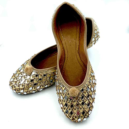 Chandrakala Bridal Mojaris for Women Flats Punjabi Jutti (WF131-P)