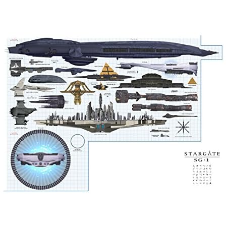 Stargate Sg 1 11 Inch X 17 Inch Lithograph Lighted Stargate Framing Space Ships Kn At Amazon S Entertainment Collectibles Store