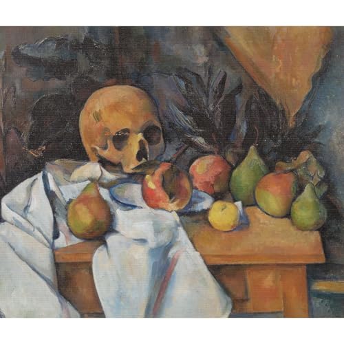 Impression sur toile Nature morte avec crâne et pommes grand format pour salon