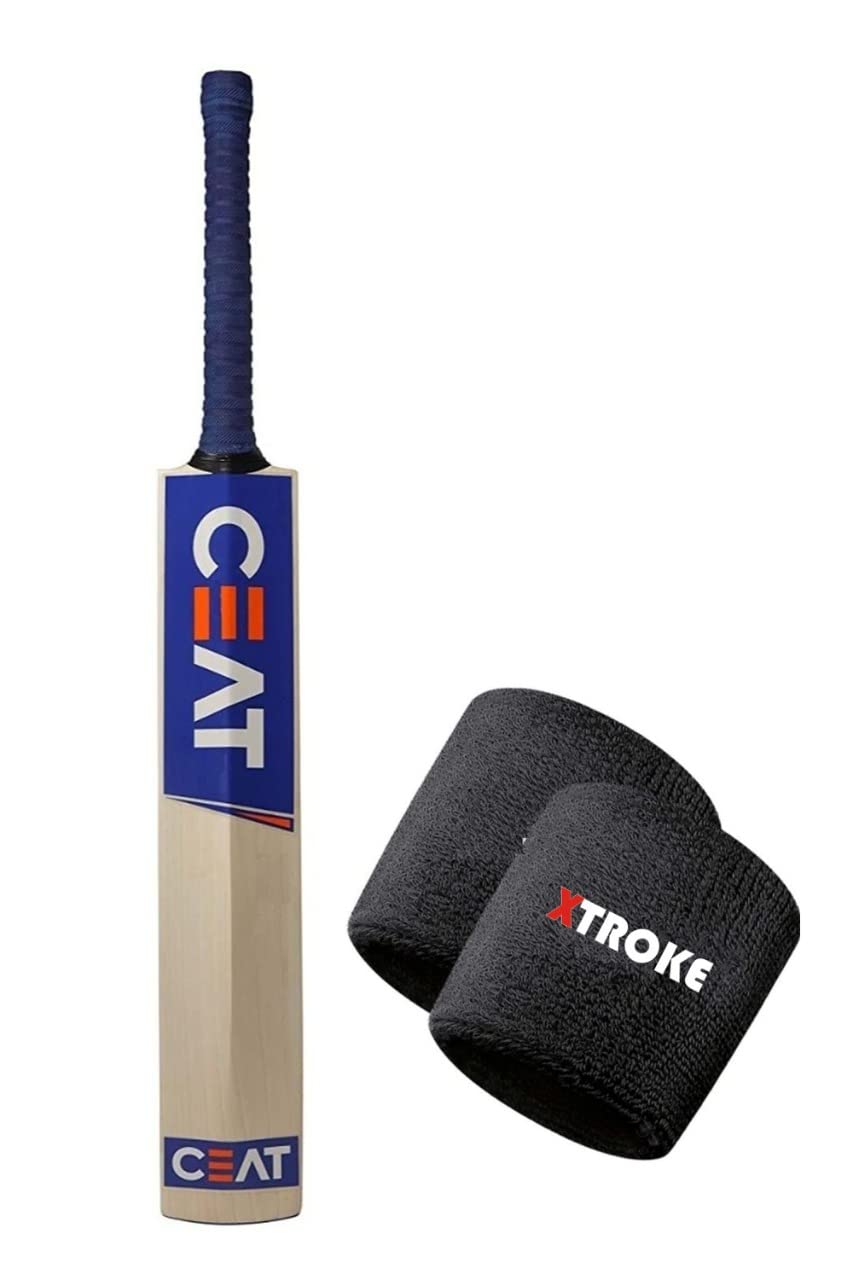Xtroke Popular Willow Cricket Bat Combo Hand Wristband Free for All Tennis Balls Full Size Bat (Cricket Bat, 1 Hand Wristband, 1 Tennis Ball)-image-29