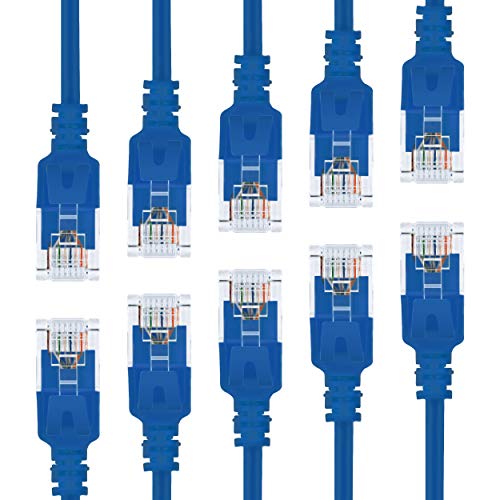 Cable Patch Cat6A Slim 7ft Azul Pack 10 miniatura 1