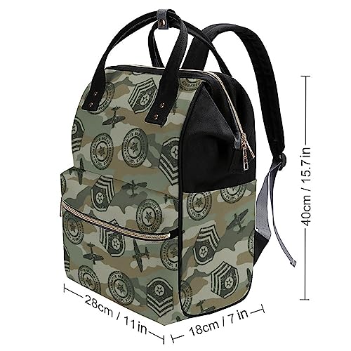 Military-Badges-Pattern-Diaper-Bag-Portable-Backpack-Mommy-Bag-Travel-Shoulder-Daypack-for-Outdoor-Working-Beach
