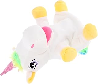 Milisten Marioneta De Animales Títeres De Mano para Pequeños Marionetas De Juguete Títeres para Marioneta De Unicornio para Marioneta De Dedo De Animales Blanco Tela