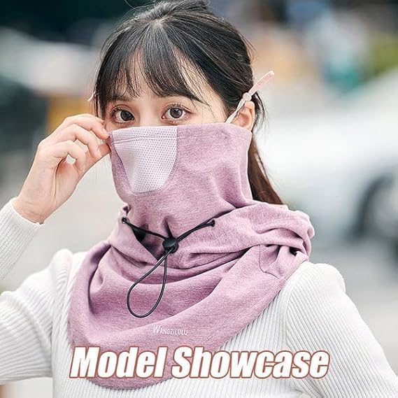 Image of AUGEN Warm Soft Fleece Bike Bicycle Face Mask Snood Hood Neck Scarf Fleece Balaclava Warm Full Face Cover Winter Camping Ski Hiking Snow Mask Beanie