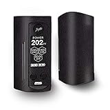 IT'S A SKIN Decal Vinyl Wrap for Wismec Reuleaux RX Gen3 Dual Vape Sticker Sleeve Cover/Black Leather Pattern Look