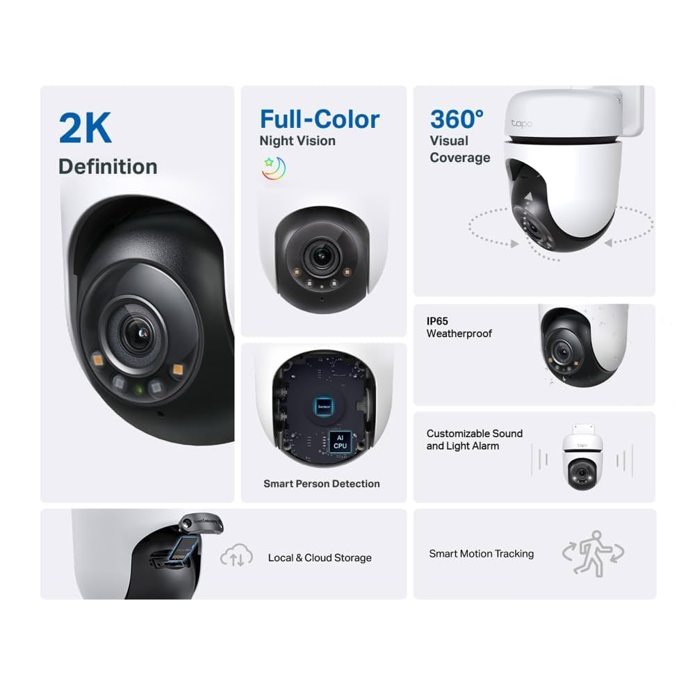【Tapo C510W 2K Wi-Fiカメラ】※外装フィルム付き Tapo C510W | Outdoor Pan/Tilt Security WiFi Camera | TP-Link