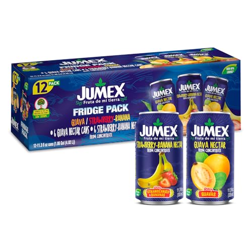 Jumex Strawberry Banana & Guava Juice Nectar - Made with Fresh Fruit Puree - Tropical Fruit Juice...
