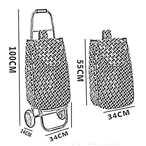 Alte Person Einkaufswagen ,Einkaufswagen Trolley Klappwagen Anhänger Trolley Tragbares Zuhause Ältere Waren Kleiner Einkaufswagen Treppensteigen,D multifunktional – Bild 4