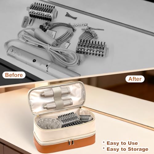 Travel Carrying Case for Hair Dryer Shark Flexstyle FlexFusion Airwrap Brush Double Layer Storage Bag Hair Accessories Tools Storage Case for Revlon Hairdryer Styler/Shark SpeedStyle Organizer Bag - Image 6