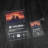 REGALO CREATIVO PARA IMPRESIONAR A LAS PERSONAS: su placa de música personalizada exclusiva también es la primera opción para un regalo creativo y divertido. Es una prueba de amor por una pareja y un regalo conmemorativo para los niños, el novio, la novia y las familias de papá y mamá.