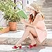 PIZZ ANNU Women's Square Open Toe Heels Sandals Low Block Chunky Heeled Sandal Slip on Mules Comfortable Casual Dress Pumps Shoes, Red 8