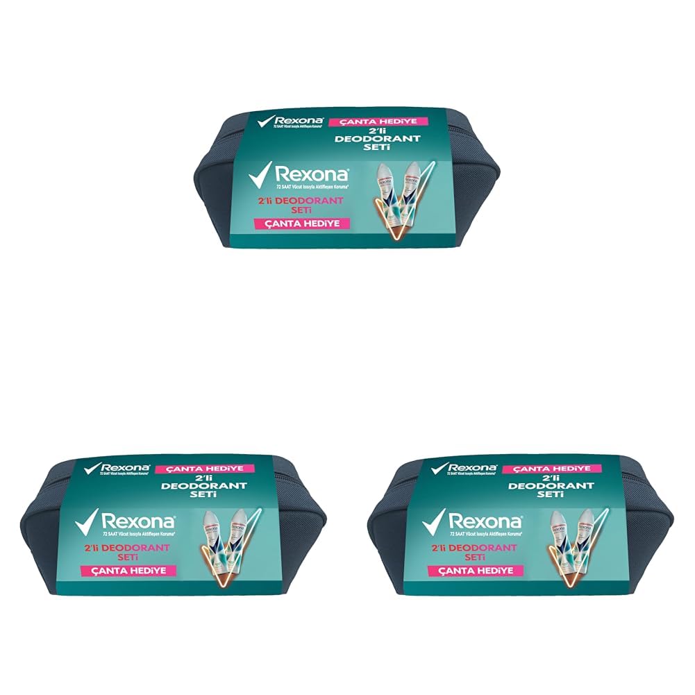 Rexona Shower Fresh Deodorant 2x150Ml ve Çanta Seti (3 paketi)