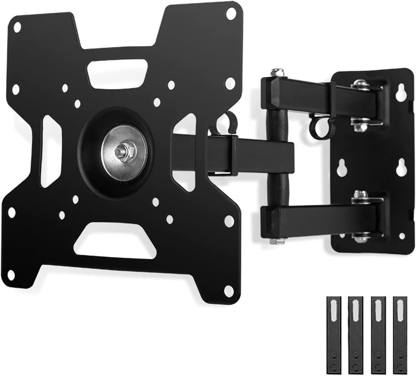 Supporto da Parete per Monitor TV snodabile a Movimento Completo per TV da 22-55 Pollici, Supporto da Parete per TV con Design a Fascetta, Supporto TV VESA Massimo 400x400 mm