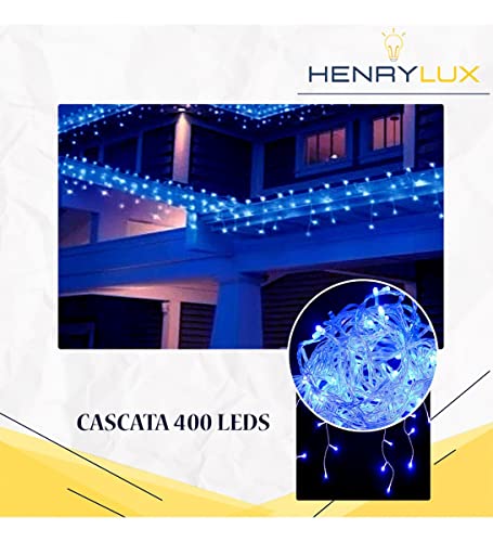 Cascata 400 Led Decoração Natalina 10 Metros Natal 8 Funções (Colorido - 220v)