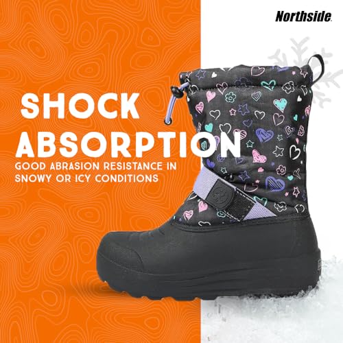 Image of Northside Frosty Insulated Winter Snow Boots for Girls and Boys with Rugged, Water Resistant Nylon Upper, Quick-Drying Lining, Removable EVA Insole, and Durable TPR Outsole