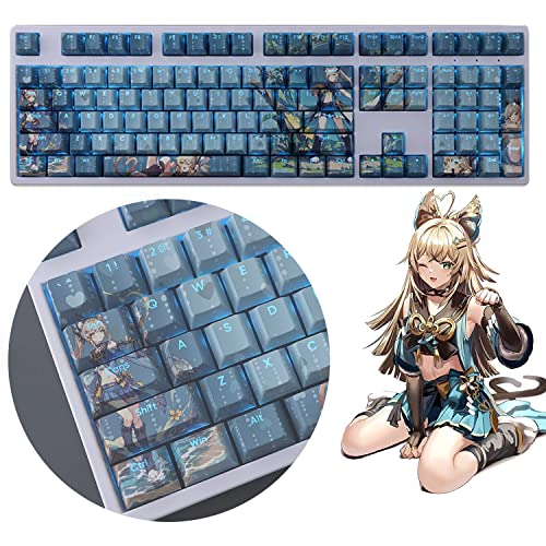 Amazon.co.jp: XLE キーキャップ 原神 綺良々 妖怪 猫又 檐宇遊猫 108