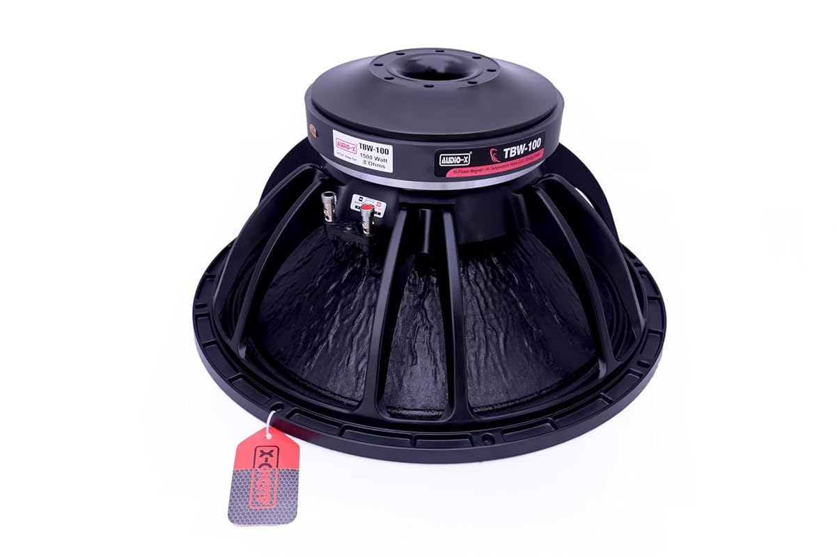 AUDiO-X TBW-1500W Rms At 8 Ohm Wired Speaker, 18 Inch Speaker For DJ, Black