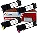 Calitoner Remanufactured Laser Toner Cartridge Replacement for Dell 2130cn, 2135cn Printer- (4 Pack)