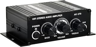 LABRIMP 12V Amplificador de Audio Digital Estéreo con Canales Altavoces Pasivos y TV Computadora y Automóvil