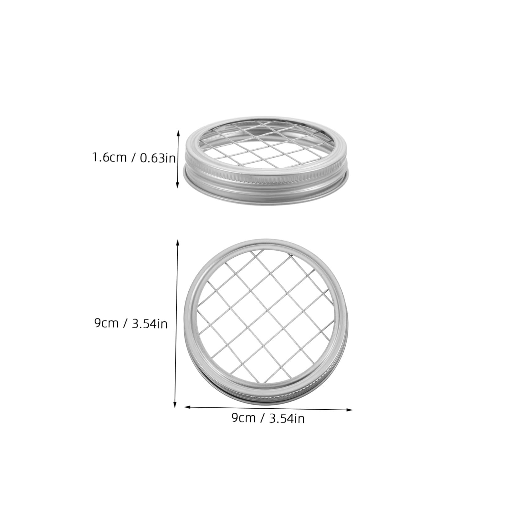 COLLBATH 4pcs Jar Lids Hole Mouth Covers Flower Masonry Is Cap Jars Versatile Accessory Jar with Lid Seal Arrangement Reusable Ever Can Insert Frog Floral Wide Silver Stainless Steel