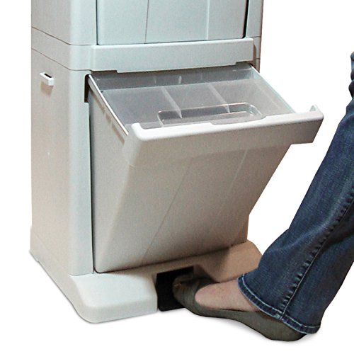 Richell Pet Stuff Tower for Food Storage | Richell Pet Stuff Tower: Ideal for Cats and Dogs. Max Load Capacity 8.8lbs, Includes Foot Pedal and Food Scoop!