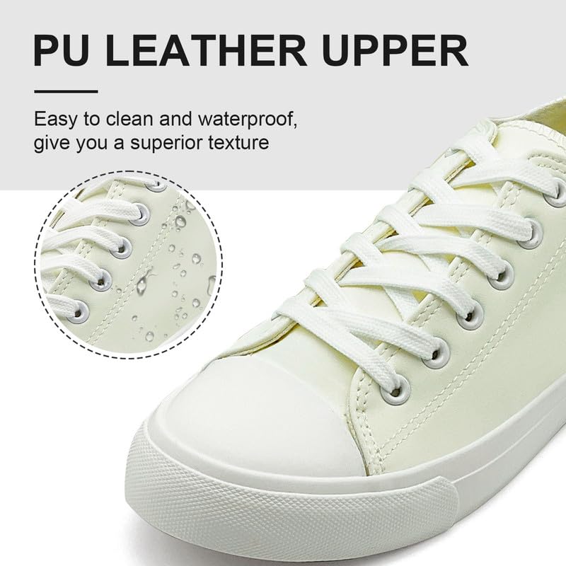 Women’s Men’s Fashion Sneakers Low Top PU Leather Shoes for Women Men Classic Lace Up Sneakers Casual Tennis Walking Shoes Comfortable2