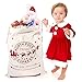 Aytai 2pcs Large Santa Sacks with Drawstring Christmas Bag, Bags for Kids 27 x 19 Inch Canvas Xmas Presents Storage
