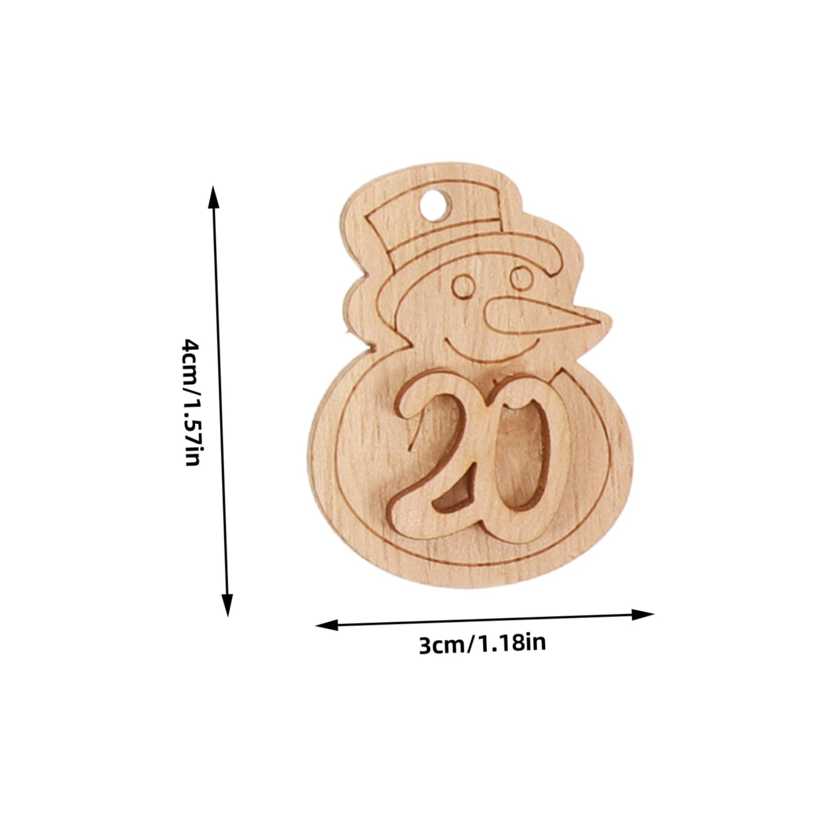 Anneome 24pezzi Addobbi Natalizi Da Appendere in Legno Con Sacchetti Numerati Per Calendario Avvento Decorazioni Rustiche Per Albero Di Natale Per Porte Finestre e Ambienti Festivi