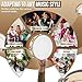 Flexzion Wood Handheld Tambourine for Adults 8-Inch Double Row 8-Pair Jingles (Wood) - Percussion Round Tamborines Musical Instrument with Metal Zills